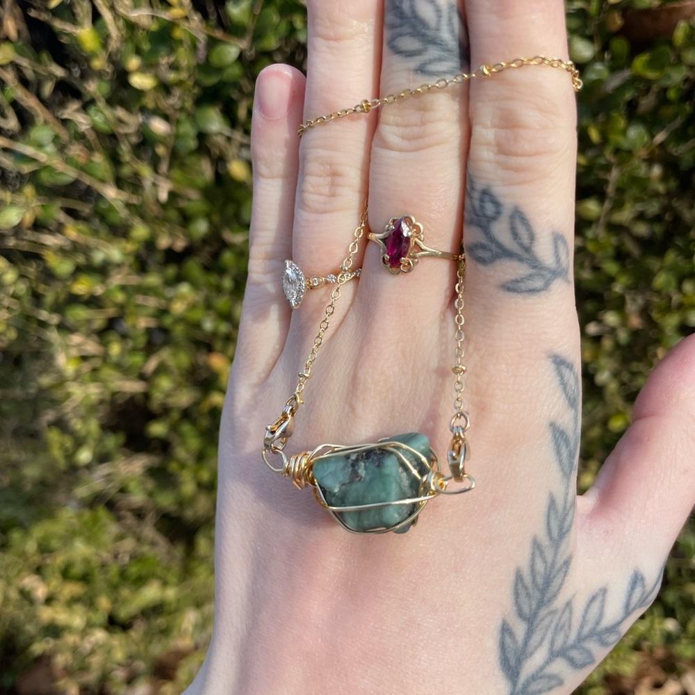 Emerald Interchangeable Necklace - image 4